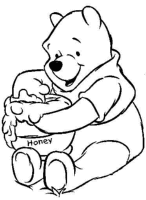 A coloring page of winnie the pooh